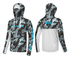 RYUJI UV PERFORMANCE HOODIE SHIRT+NECK, DARK TIDE
