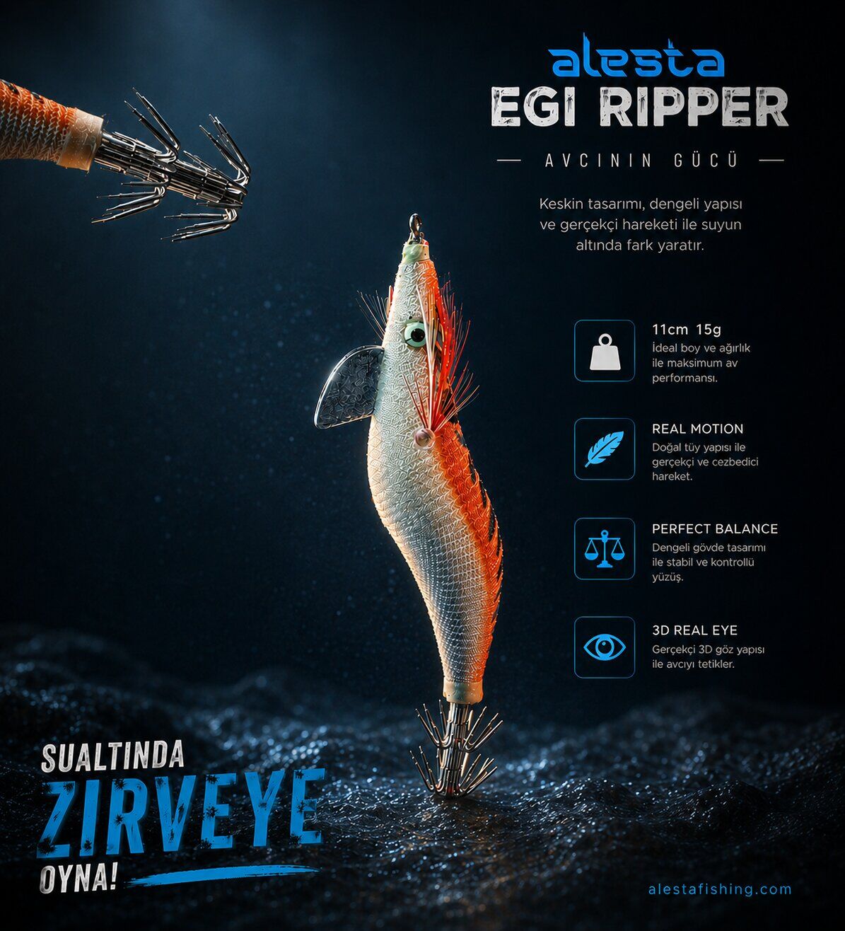 EGI RIPPER #3.0 X6753 11CM 15G TURUNCU
