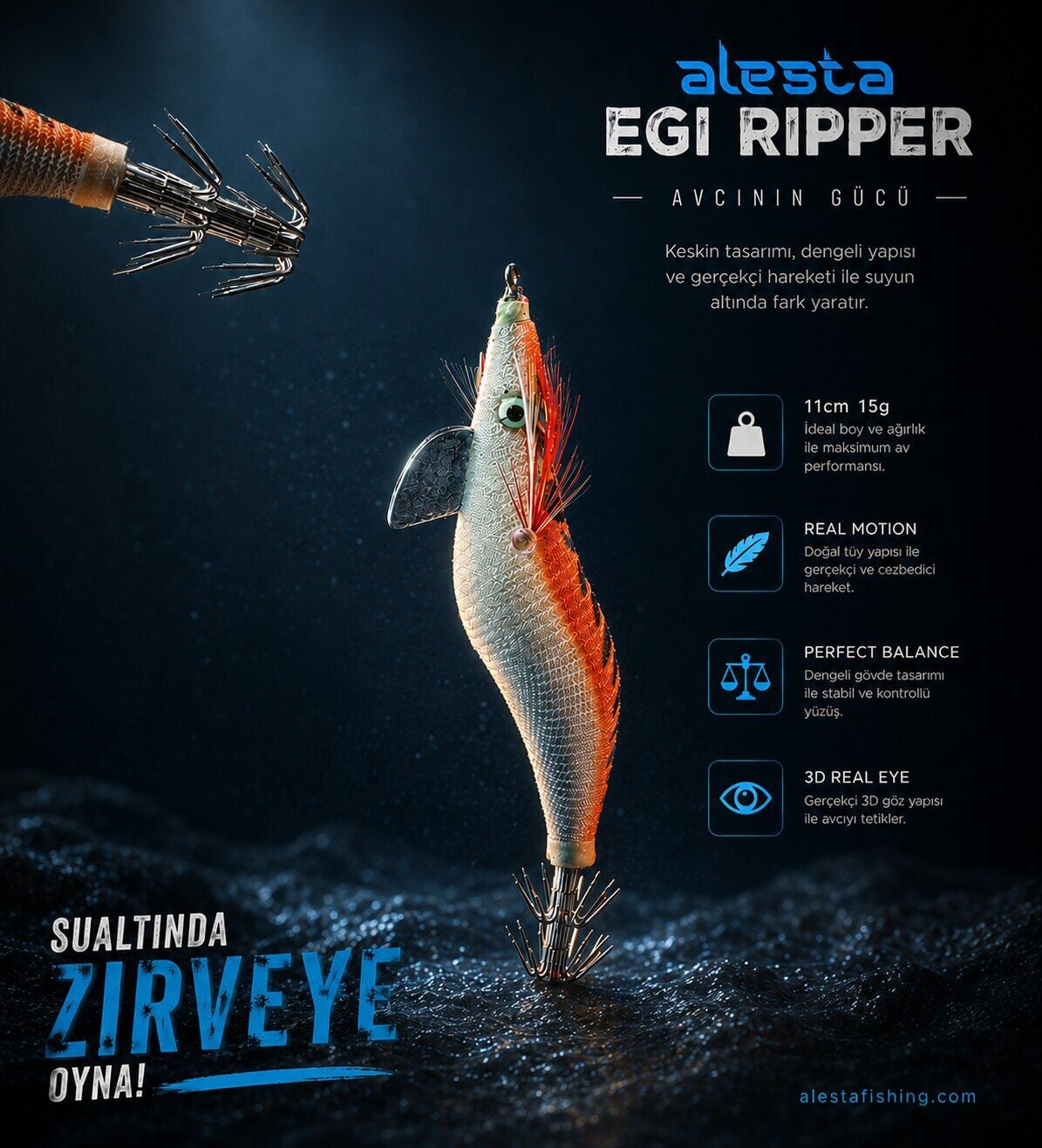 EGI RIPPER #3.0 X6753 11CM 15G TURUNCU