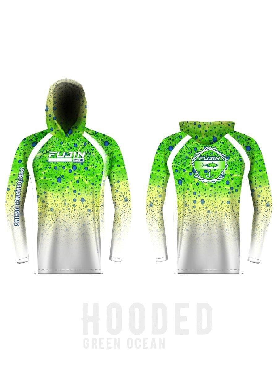 Fujin Performance Hooded Kapüşonlu T-Shirt Green Ocean