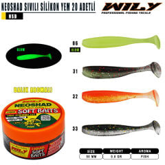Wily Neoshad Sıvılı Silikon  70 mm 20 Adetli