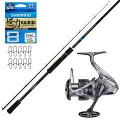Shimano Bassterra 274 Cm 12-38gr - Shimano Nasci 3000 Spin Olta Seti