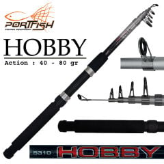 Portfish Hobby Teleskopik Fiber Olta Kamışı 40-80 gr