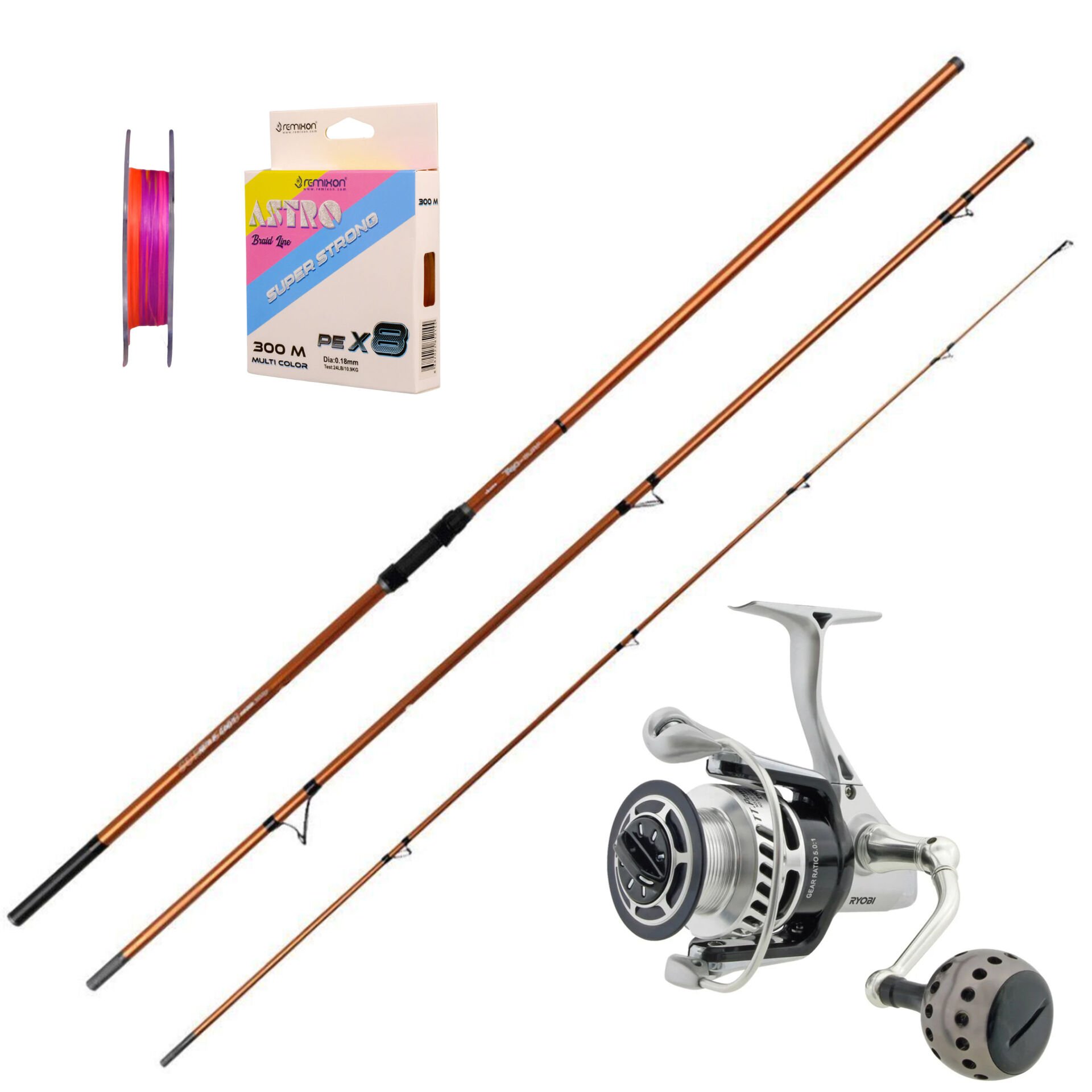 Ryobi TT Power 8000 - Okuma Trio Rex 420cm Surf Olta Seti