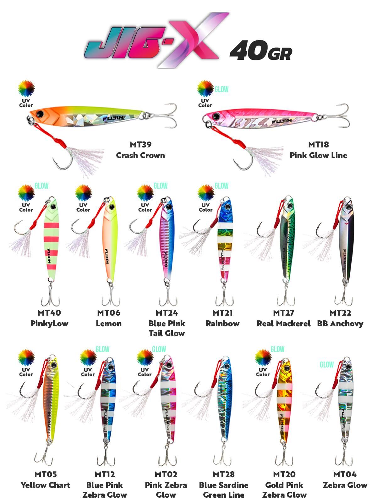 Fujin Jig-X 40gr Shore Jigging Jig Yem