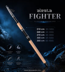 FIGHTER 100 X5000 TELE 350 CM 50-100G MIX KARBON