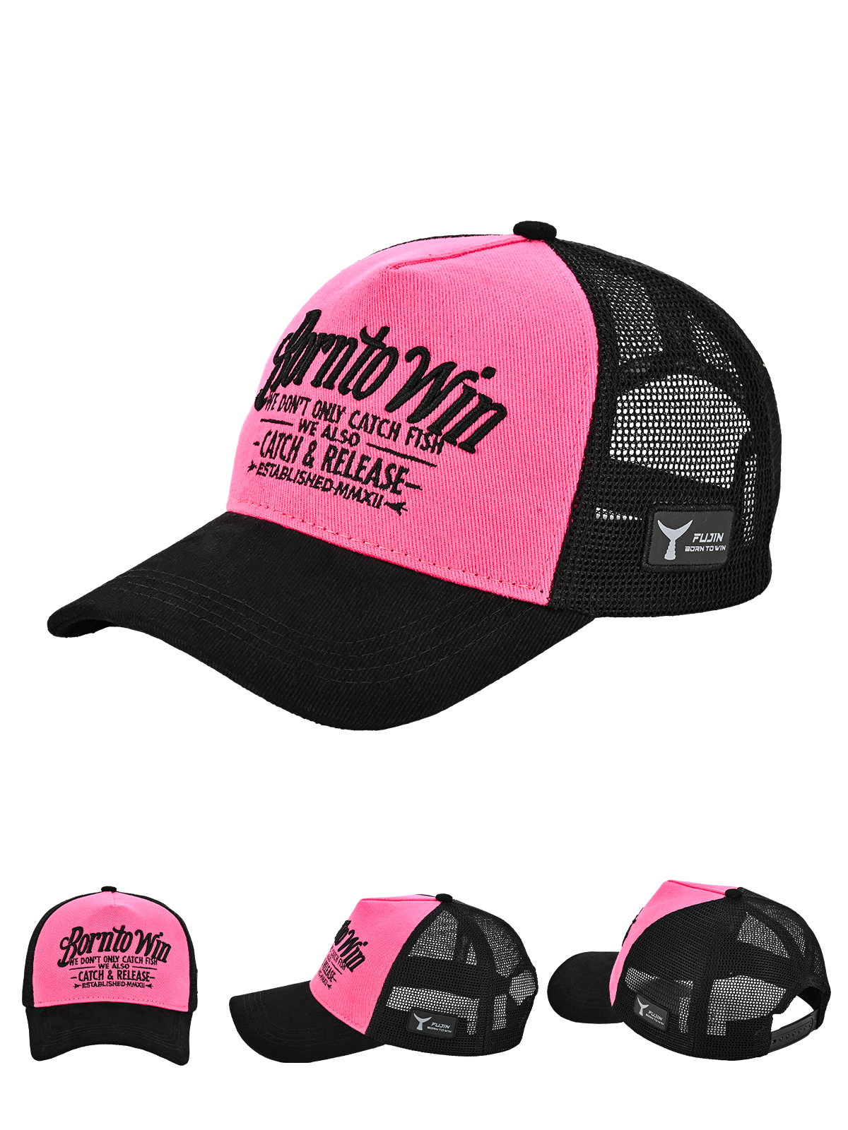 Fujin BTW Trucker Şapka Black Fuchsia