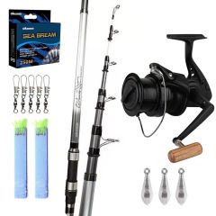 Okuma Custom Black  - Okuma Wave Power 390 cm Surf Olta Seti