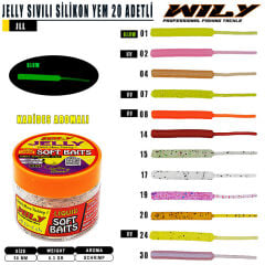 Wily Jelly Sıvılı Silikon  50 mm 20 Adetli