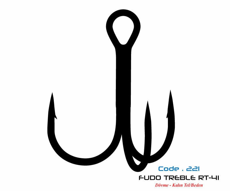 2211 FUDO TREBLE RT-41 #4 BLACK NIKEL 5P