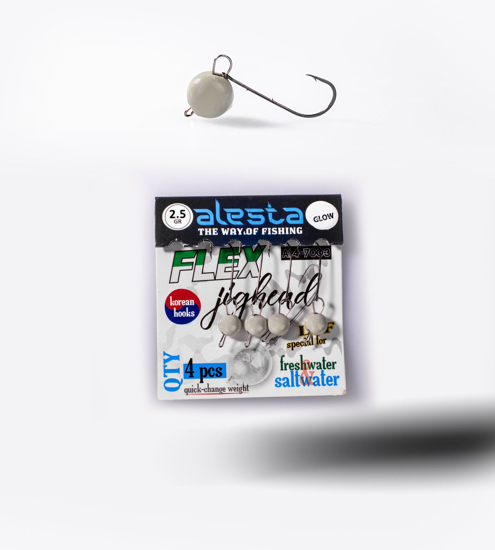 FLEX JIGHEAD GLOW 4P 2.5G