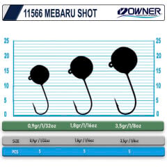 Cultiva 11566 Mebaru Shot Glow Lrf Jighead