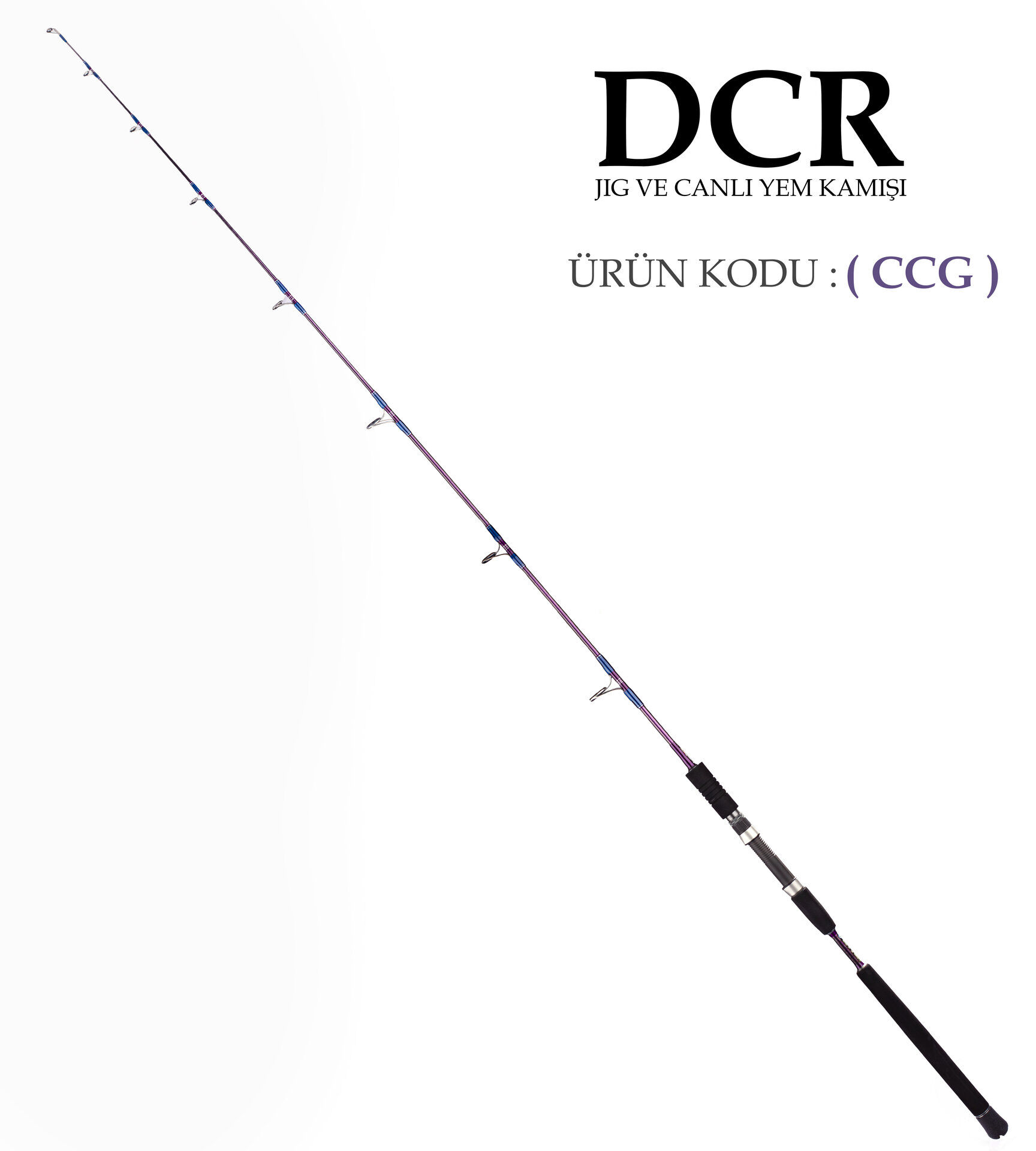 DCR PİRİ REİS JIG VE CANLI YEM KAMIŞI 185 CM 150-350 BORDO