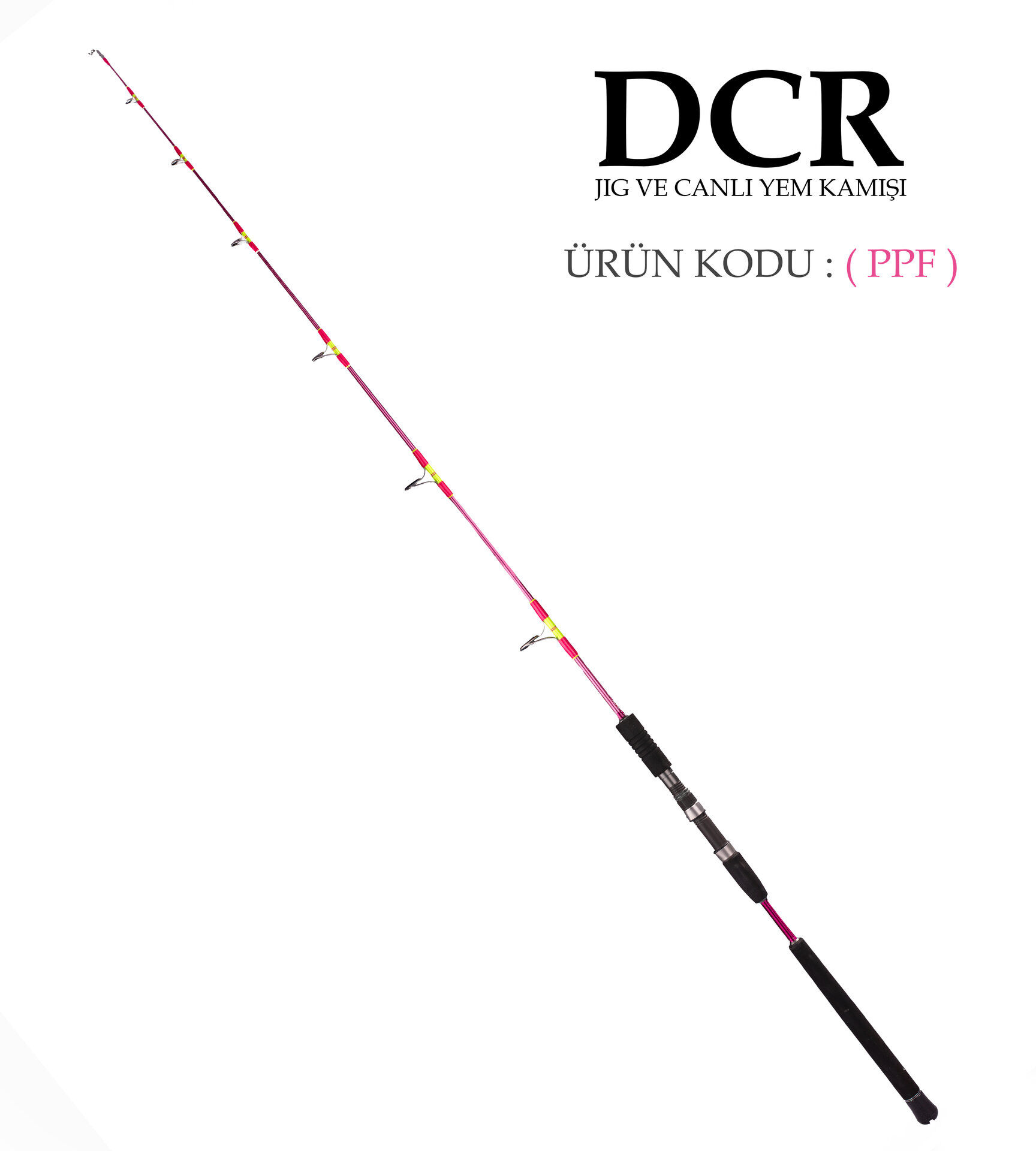 DCR PİRİ REİS JIG VE CANLI YEM KAMIŞI 185 CM 150-350 PEMBE