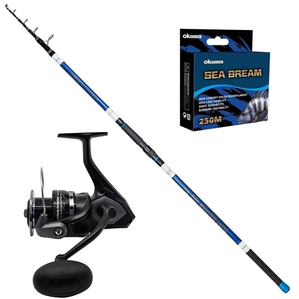 Okuma Wave Power 8000 - Ryuji Surf Master 420cm 100-250gr Surf Olta Seti