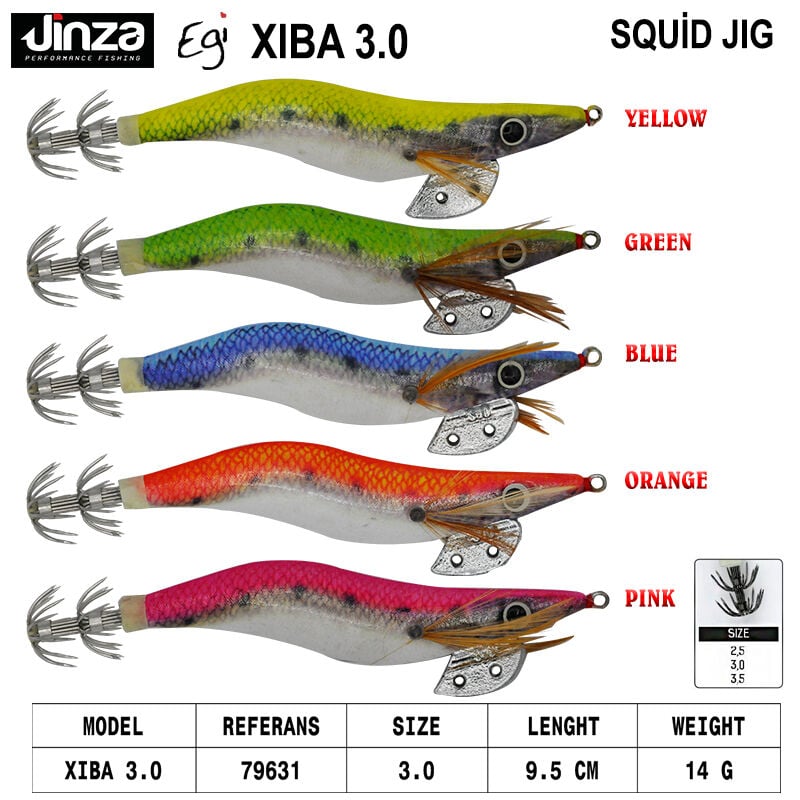 Jinza EGI Xiba 95 mm 14 gr Kalamar Zokası