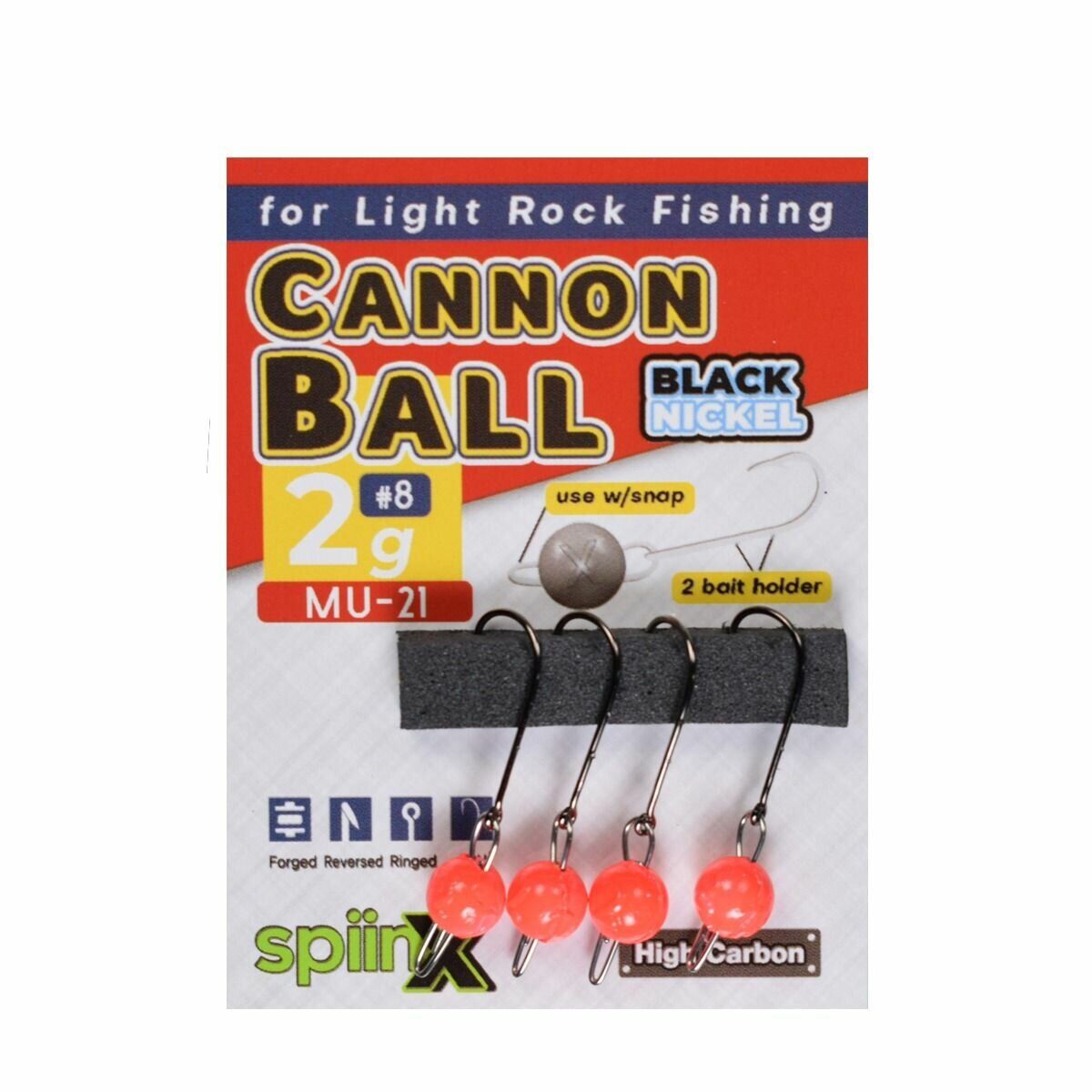 SPIINX CANNON BALL JIGHEAD UV TURUNCU 9G #4 3P