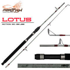 Portfish Lotus 150 cm Metal Halkalı Tekne Kamışı 20- 26 lbs
