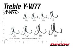 DECOY Y-W77 Curve Treble Geniş Tutuşlu Üçlü Kanca