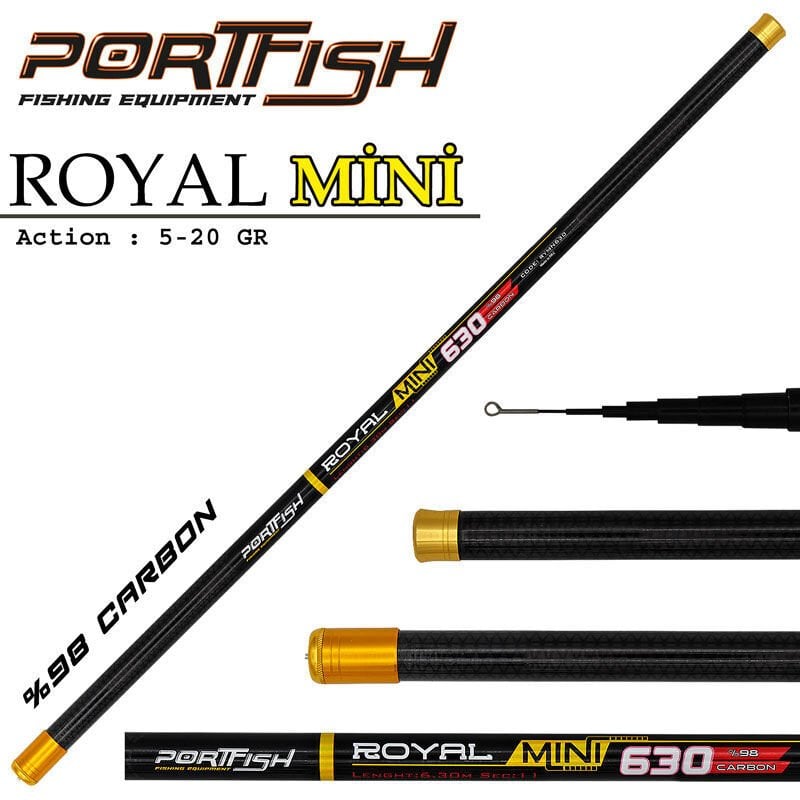 Portfish Mini Royal Carbon Göl Kamışı 450 cm 5-20 gr