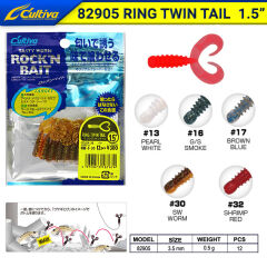 Cultiva 82905 Ring Twin Tail Lrf Silikonu 3,5 cm