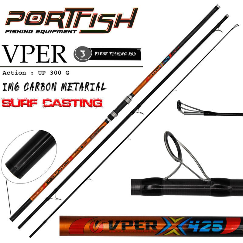 Portfish Vper 425 cm 3 Parça Surf Kamış 300 gr