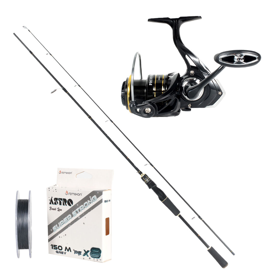 REMIXON FOCUS BG 2.10M 5-35GR 2P KAMIŞ+BG3000M 5+1BB MAKARA, SET