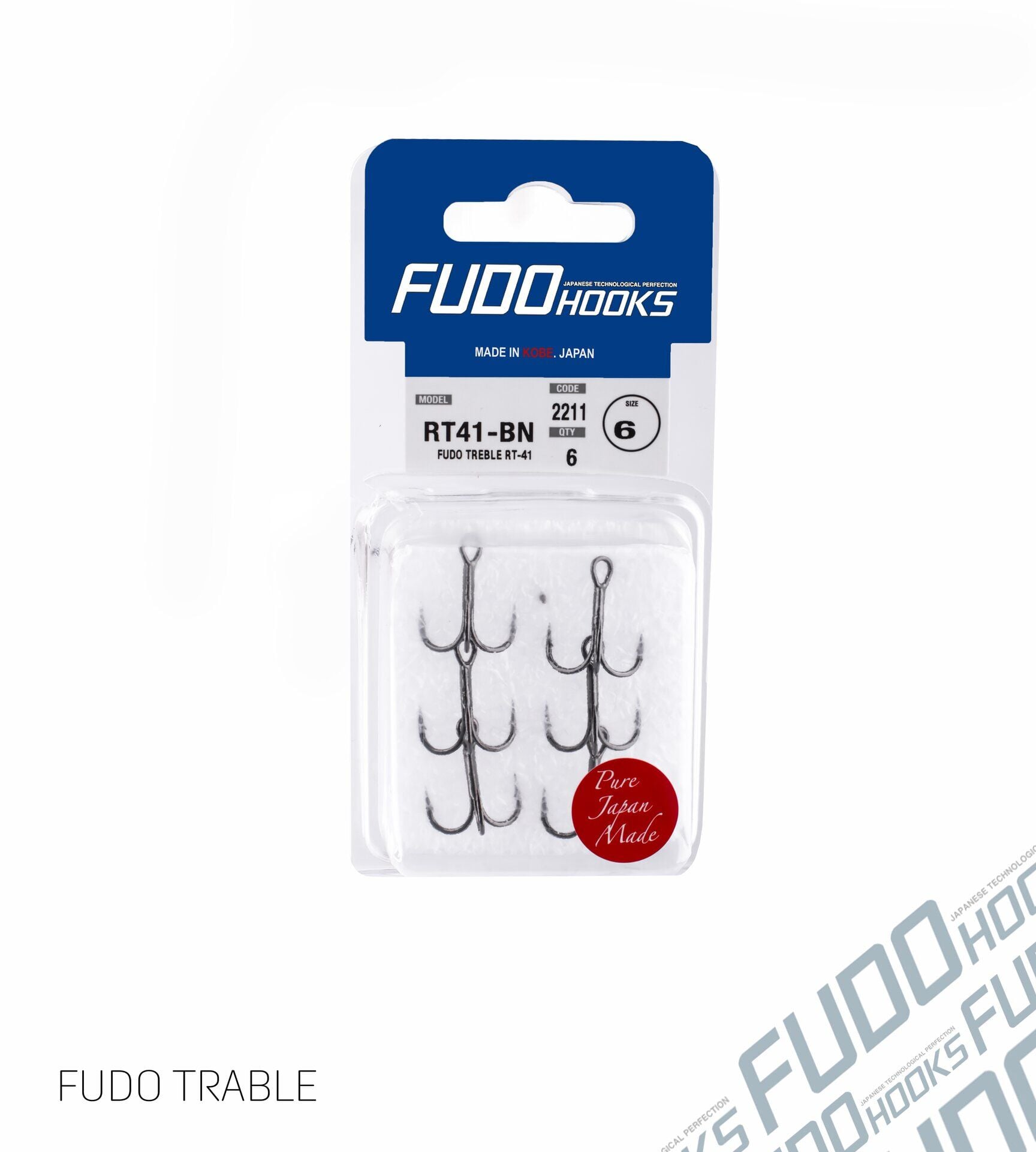 2211 FUDO TREBLE RT-41 #6 BLACK NIKEL 6P