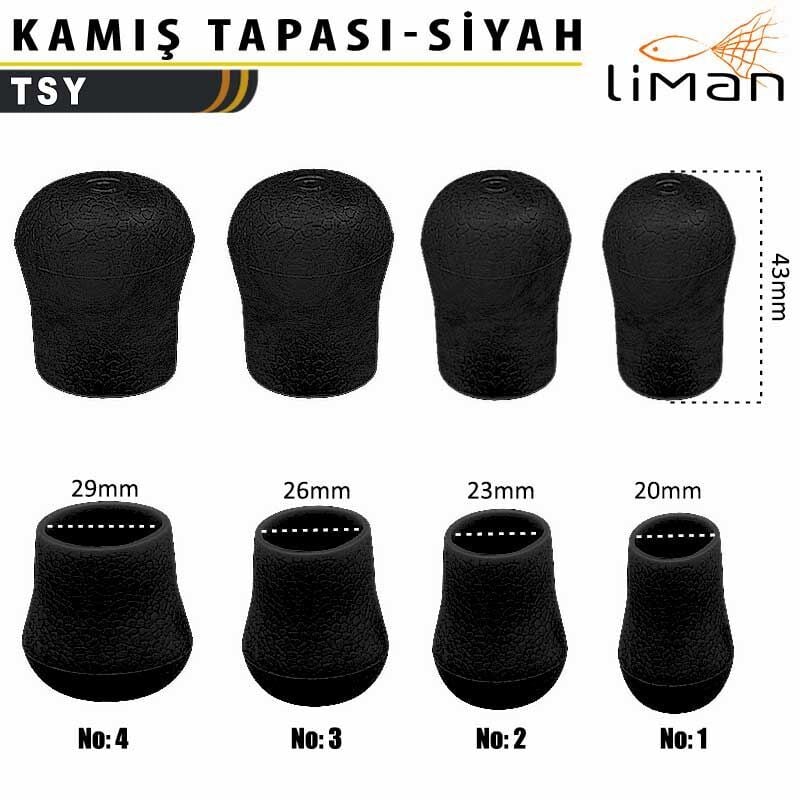 Liman Kamış Tapası Siyah - 10 Adetli