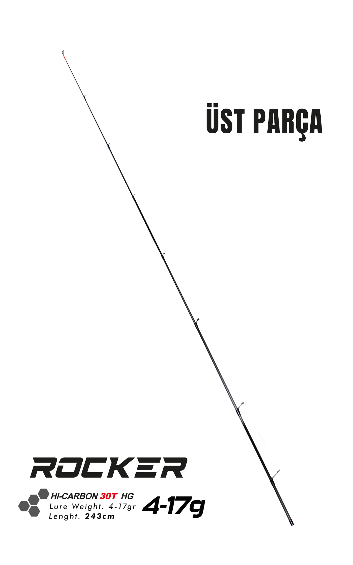 Fujin Rocker 243cm 4-17gr LRF Kamışı #1 Üst Parça