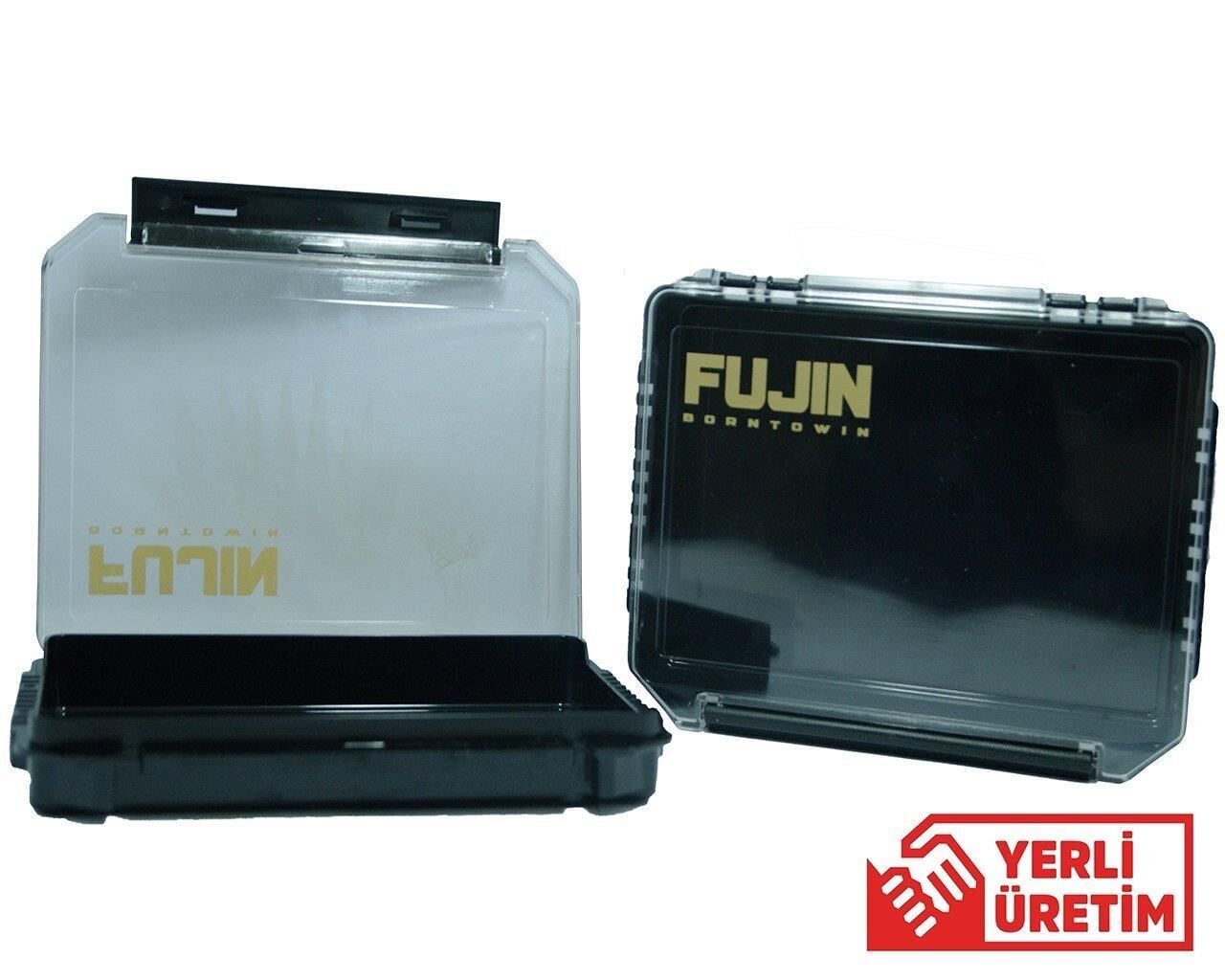 Fujin Tackle Box 60PC 20cm Maket Balık Kutusu Siyah