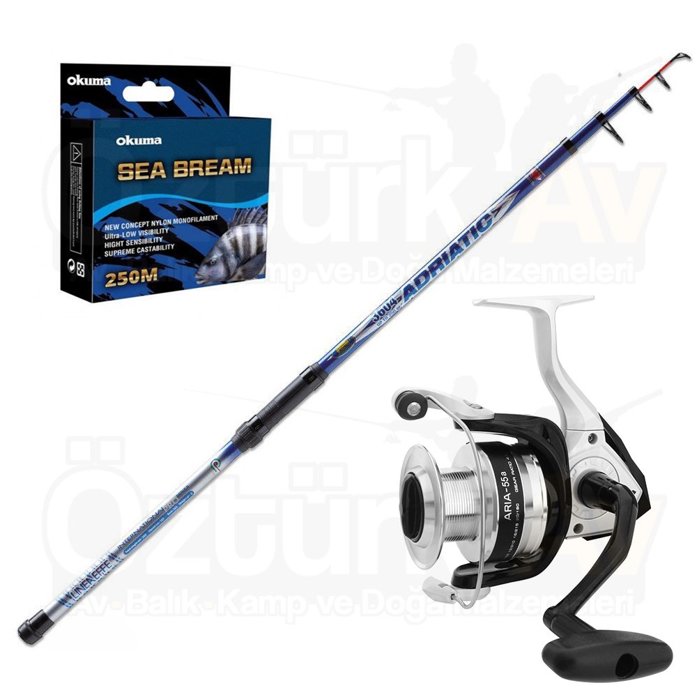 Okuma Aria 65 - Lineaeffe Adriatic 360cm 150-250gr Surf Seti
