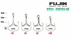 Fujin ST31 Üçlü Maket Balık Kancası Nickel