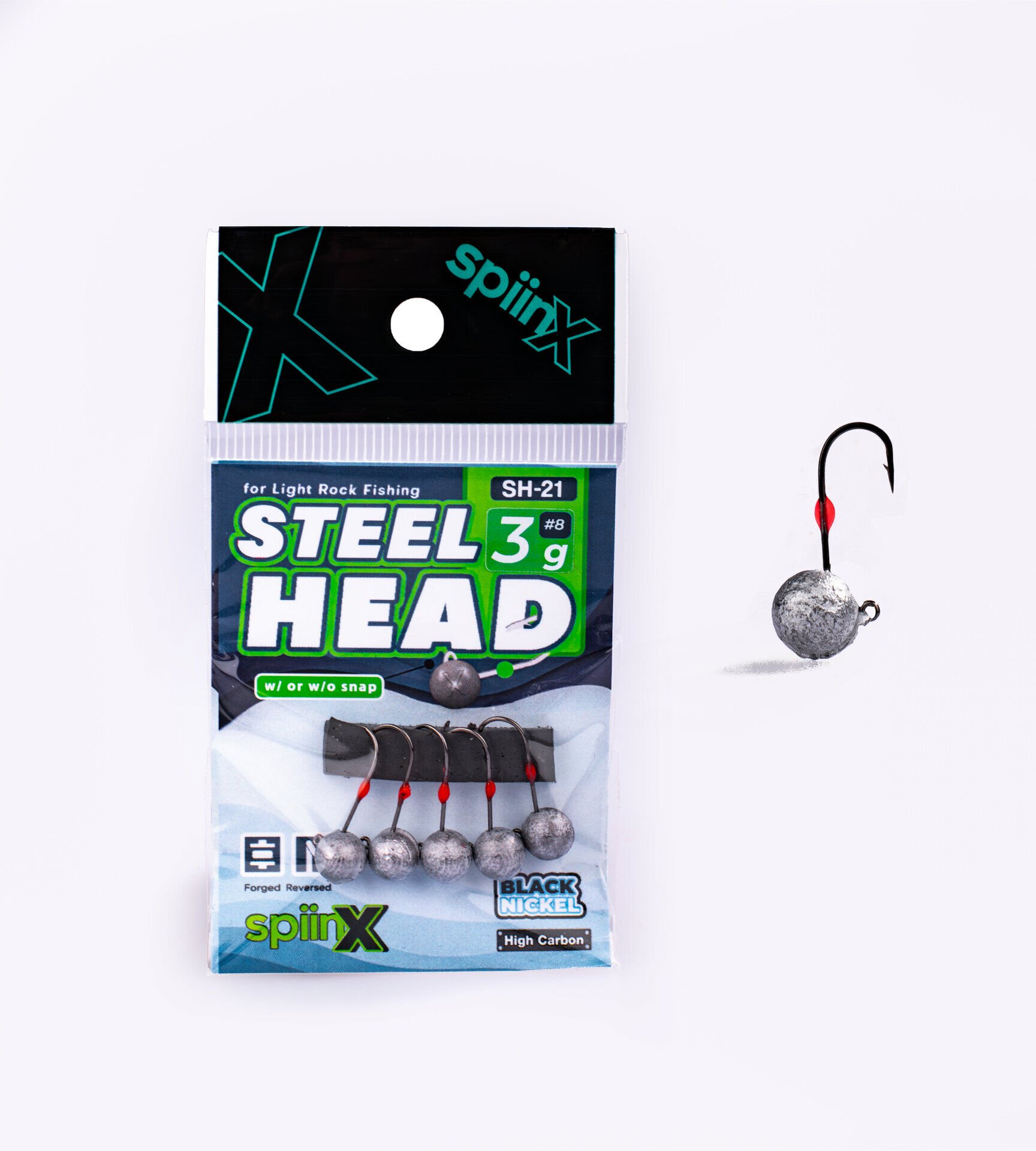 SPIINX STEEL HEAD JIGHEAD HAM 3G #8 5P