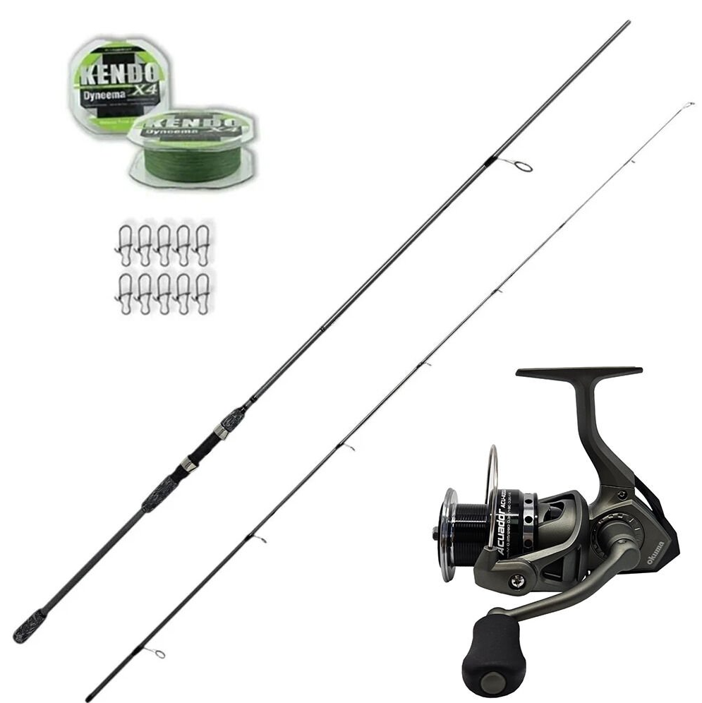 Okuma Acuador 3000 - Remixon Double Black 240cm Spin Olta Seti