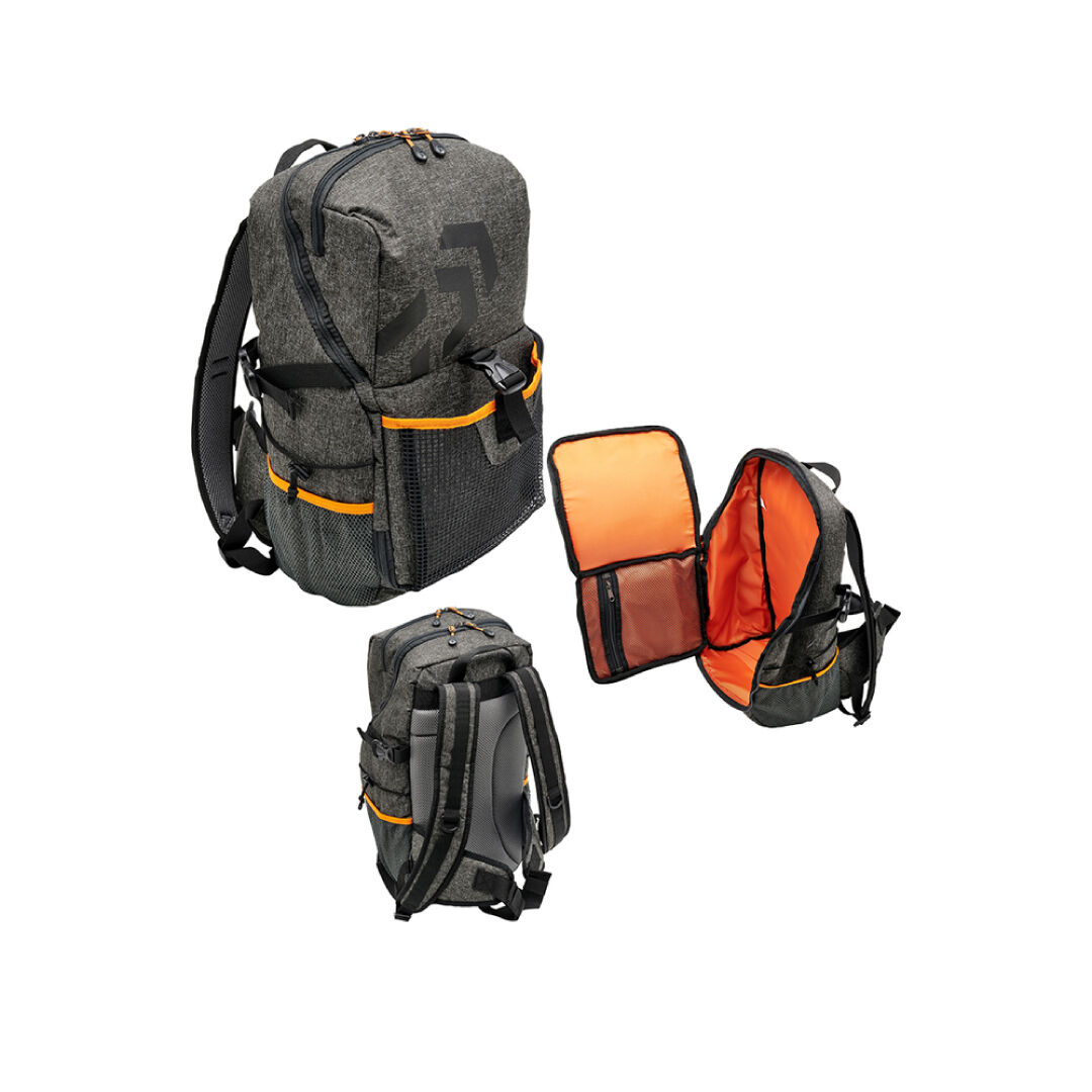 DAIWA SIRT ÇANTASI 25L GRİ TURUNCU  50*30*15CM