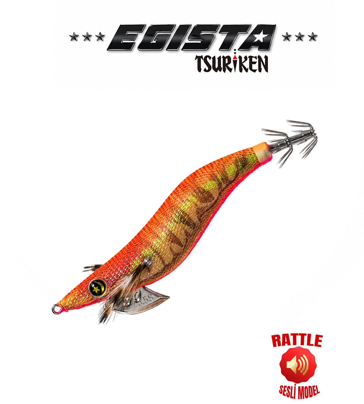 EGISTA RATTLE SHALLOW 3.0 KALAMAR ZOKASI 15G UV ORANGE