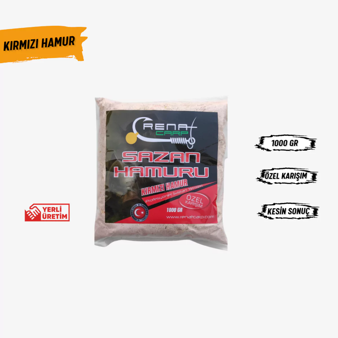 Renatcarp Kırmızı Sazan Hamur Unu 1000gr – Özel Kokulu