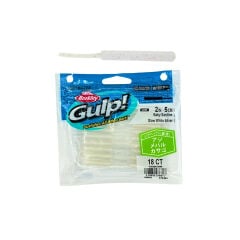 Berkley Gulp Baby Sardine Sahte Yemi - GLOW WHİTE SİLVER