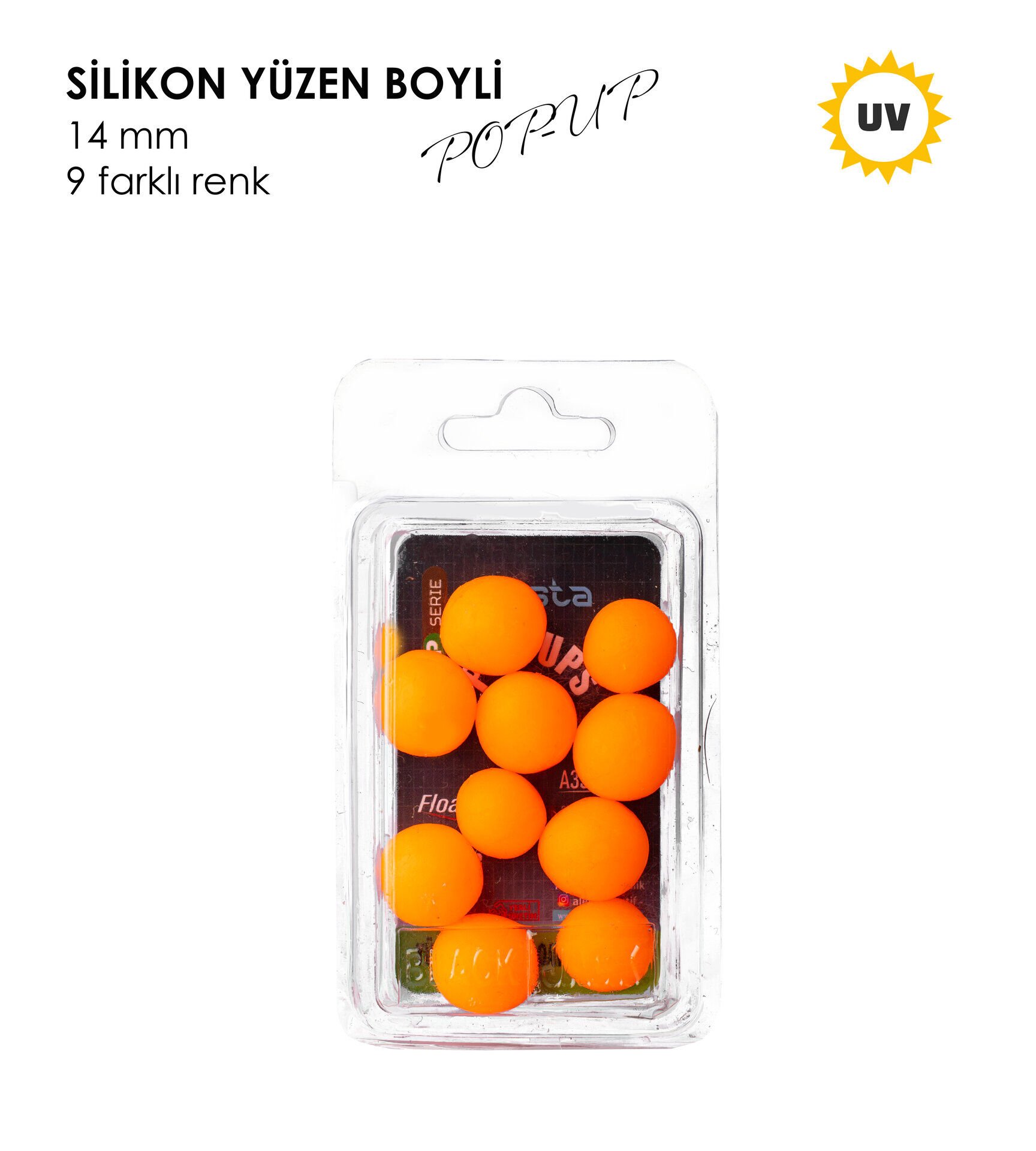 YÜZEN BOYLİ POP-UP UV TURUNCU 14MM 10P