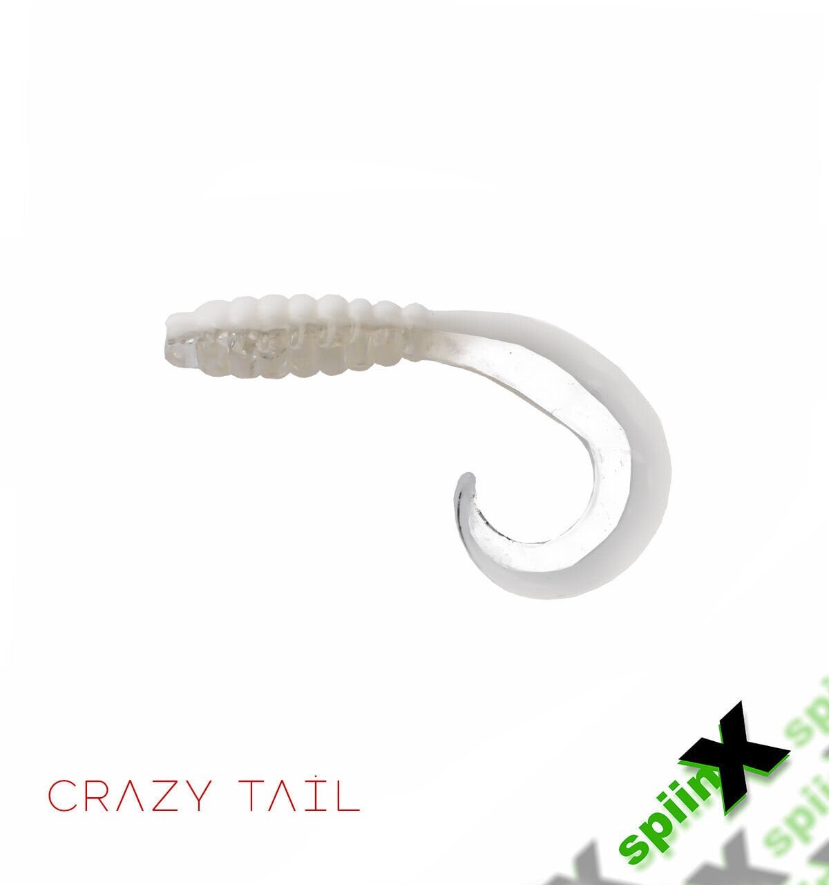 SPIINX CRAZY TAIL KUYRUK 7.5CM 10P CLEAR AND WHITE
