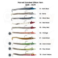 Sandeel Silikon Yem 13cm 13gr