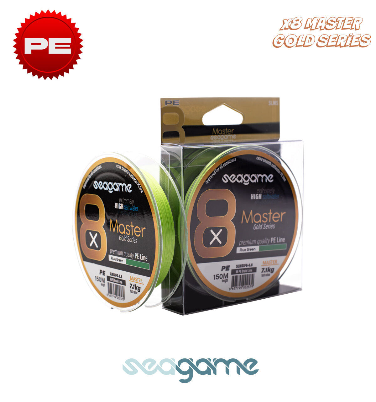 SEAGAME MASTER X8 PE 300M #0.18 MOSS GREEN