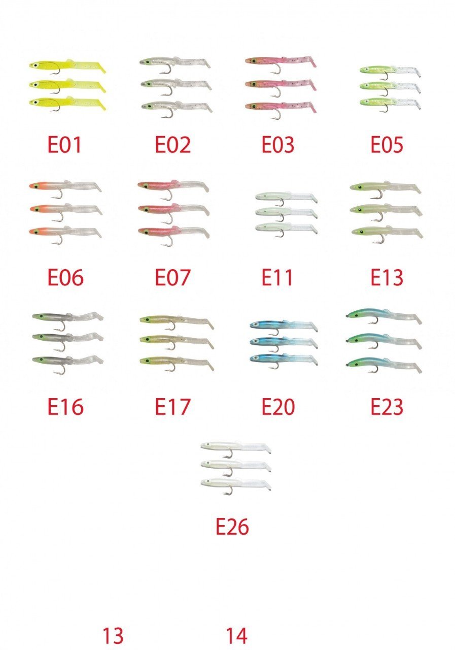 Captain 3525 Eel Fish 7.5cm Silikon Zargana Suni Yem 3'lü Paket