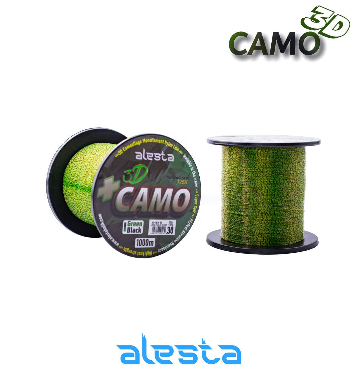 ALESTA CAMO PLUS X7034 3D MİSİNA SİYAH/YEŞİL 1000M 0.30