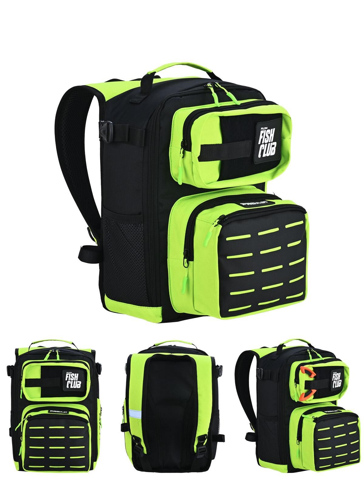 Fujin ProAji Back Pack Black Lime Balıkçı Sırt Çantası
