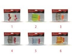Captain 3569 Style Soft 8cm Levrek Silikonu 5'li Paket Suni Yem