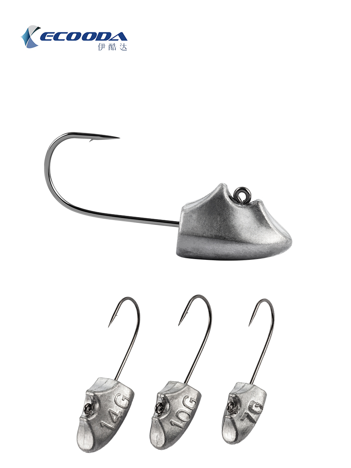 Ecooda Triangular Jighead Owner Hook #8