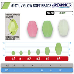 Owner 5197 No S Uv Glow Soft Beads
