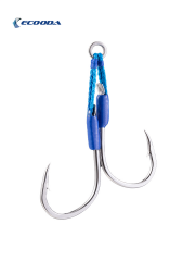 Ecooda Cyan Blue Speed Jigging Hooks Sawara